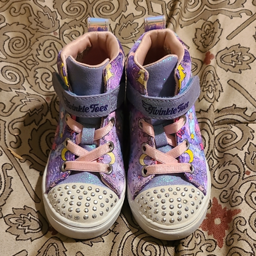 Skechers Kids Twinkle Toes Sneakers - Purple and Pink